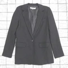 ◇ ⊇ NATURAL ナチュラル シンプル系 長袖 ロングテーラードジャケット サイズＳ ブラック系 レディース E  【1508060033307】のサムネイル