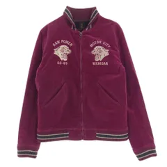 HYSTERIC GLAMOUR ヒステリックグラマー スカジャン 11AW 0213AB11 ベロア スカジャン ブルゾン 刺繍 ワインレッド系 S【中古】のサムネイル