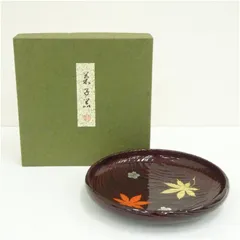 象彦造　会津塗菓子器（箱付） 茶器 おしゃれ かわいい 和菓子 アンティーク レトロ お茶 骨董 収納 来客 茶道 茶道具 kskのサムネイル
