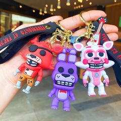 FNAF 人形 キーホルダー ファイブナイツアットフレディーズ キーチェーン ペンダント バッグ飾り キャラクター 携帯 鍵 オシャレ 可愛い ストラップ 取付簡単 コレクション 人気 アニメ 萌えグッズ 誕生日 プレゼント