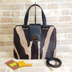 ETRO✨エトロ✨ハラコ✨レザー✨ゼブラ柄✨トートバッグ✨パッチワーク 