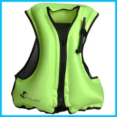 【在庫セール】シュノーケリング 川 ウォータースポーツ 手動膨張式 海 救命胴衣 大人用 水泳 スイムベスト フローティングベスト プール 4色 インフレータブルベスト アウトドアなど ライフジャケット Docooler