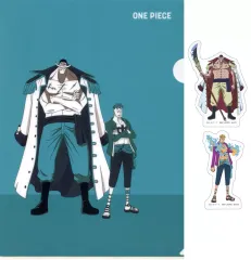 【中古】クリアファイル エドワード・ニューゲート＆マルコ A4クリアファイル＆ステッカーセット 「一番くじ ワンピース 白ひげ海賊団～オヤジと息子たち～」 I賞