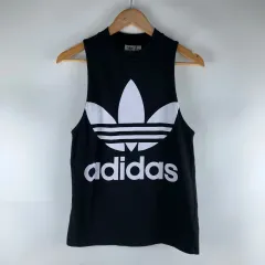 adidas(アディダス) ビックロゴ 黒 ノースリーブ XS 250813