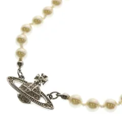 Vivienne Westwood (ヴィヴィアンウエストウッド) MINI BAS RELIEF PEARL ミニ バス レリーフ パール ネックレス チョーカー ホワイト