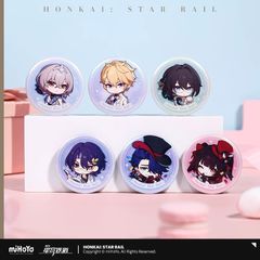 崩壊：スターレイル・公式　缶バッジ（ナナシの勲功）ブローニャ　ジェパード　鏡流　彦卿　ルアン・メェイ　Dr.レイシオ　サンポ　花火　トパーズ　アベンチュリン