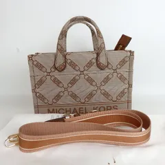 【MICHAEL KORS】マイケルコース 2way ハンドバッグ GIGIショルダーバッグ 総柄 ブラウン ナイロン レディース【未使用品】8-4 41581