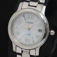 シチズン ウィッカ E011-S058457 ソーラー デイト シルバー文字盤 レディース腕時計 AOY 2000000 NSK