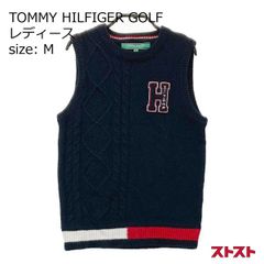 TOMMY HILFIGER GOLF トミー ヒルフィガーゴルフ ウール混 ニットベスト ネイビー系 M [240101146893]