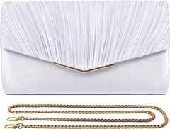 TIGLOSS ティグロス パーティーバッグ 結婚式 大きめ ウェディングプランナー監修 レディース フォーマル カバン クラッチバッグ(シルバー,  横25.5cmx高さ15.5cmx幅5.5cm)