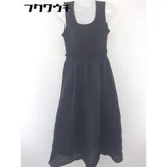 ◇ MERCURYDUO リブ 切り替え ウエストゴム ノースリーブ ロング ワンピース サイズF ブラック レディース  【中古】 【1108060006419】