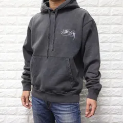 STUSSY ステューシー パーカー プルオーバー ロゴ フーディ ブラック 118485