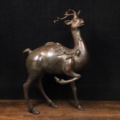1970年代 アフリカ製 スプリングボック 銅板レリーフ 大型 3D立体 一点