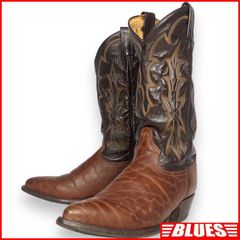 アメリカ製 ウエスタンブーツ Tony Lama 26.5 トニーラマ USA製 8.5D 茶 90s ヴィンテージ 古着屋BLUESウエスタンブーツサイズ26.5cm一覧 NS412