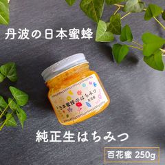 日本蜜蜂 はちみつ 250g ハチミツだけ 純粋はちみつ 糖度79以上 兵庫県丹波市産 味わい豊かな百花蜜