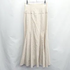 ◇ Θ MERCURYDUO ウエストゴム　ハイウエスト マキシ フレアー スカート サイズM ベージュ系 レディース E  【1409240017080】