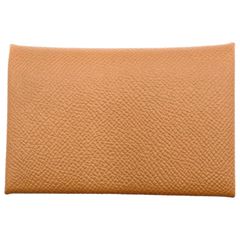 エルメス(HERMES) カルヴィ ゴールド エプソン シルバー金具 W刻印(2024年製造) 新品 カードケース