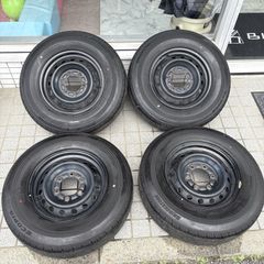 200系ハイエース スチール バリ溝 195/80R15 カバー付き 送料無料!!バリ溝】Toyota トヨタ 200系 ハイエース 195/80R15
