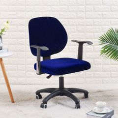 ☆ ダークブルー ☆ オフィスチェア カバー pmychaircover11 オフィスチェア 背もたれ カバー オフィスチェアーカバー オフィスチェアカバー イスカバー 椅子カバー チェアーカバー かぶせるだけ かけるだけ オフィス用 事務椅子 伸びる 伸縮