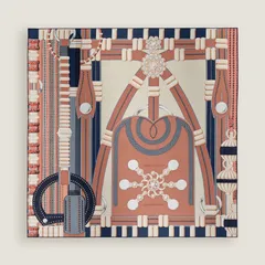 【新作】HERMÈS エルメス カレ90 《銀細工の花》/スカーフ/ストール