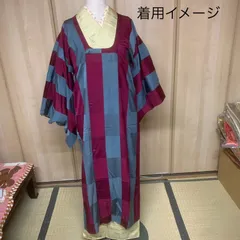 道行コート　ロング　レトロ　ヴィンテージ  着物　防寒着　普段着　着物コート 雨ゴート　チリよけ　k146