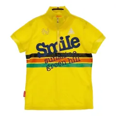 サイズ：M LE COQ GOLF ルコックゴルフ  ハーフジップ 半袖Tシャツ  イエロー系 [240101409590]# ゴルフウェア レディース ストスト