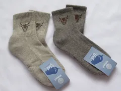 モンゴル暖かいウール靴下2足セット(サイズ23-25)