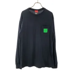 ココロブランド 長袖 Tシャツ M ネイビー COCOLOBLAND ロンT ロゴプリント メンズ 古着 【240427】 メール便可