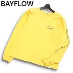 BAYFLOW ベイフロー 通年★ 長袖 かすれプリント ロンT シャツ カットソー Sz.3 メンズのサムネイル