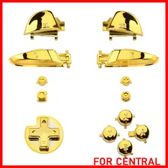 【在庫処分】eXtremeRate Switch Proコントローラーに対応用ABXY D-pad ZR ZL L Rボタン、Switch Proコントローラーに対応用フルセットボタン‐コントローラーは含まれていません【クロームゴールド】