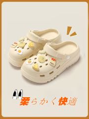 【新作】レディース 厚底サンダル 洞洞サンダル EVA素材 防滑 夏用 ビーチサンダル 包頭トングサンダル