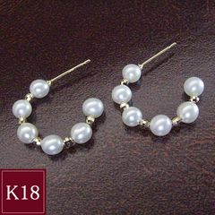 K18YG 天然あこや真珠 双子パール フックピアス 18金 希少ツインパール K18YG 天然あこや真珠 双子パール フックピアス 18金 希少ツインパール
