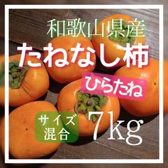 柿 たねなし柿 平核無柿 ひらたね 7㎏ 和歌山