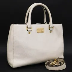 ★マイケルコース/2wayバッグ/ホワイト系/レザー/おでかけ/普段使い/MICHAEL KOR