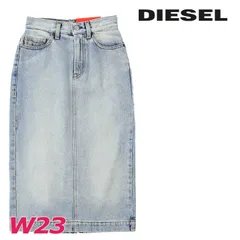 新品・未使用 ディーゼル DIESEL [W23] デニムペンシルスカート レディース ヴィンテージウォッシュ加工 膝下丈 ミディ丈 DE-RONNYのサムネイル