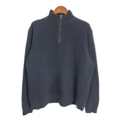Carhartt カーハート ハーフジップ スウェット ネイビー (メンズ XL) 中古 古着 S8331
