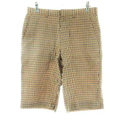 ポールスミス PAUL SMITH LONDON パンツ ハーフパンツ ショート ショーパン 薄手 ウール チェック M 茶 ブラウン ボトムス