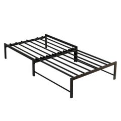 新品ソファベッド シングル ディベッド 天然木製 伸長式ベッド1667-160
