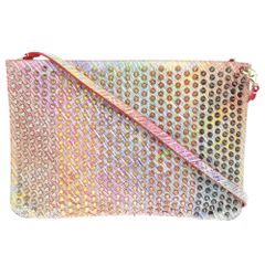 美品 クリスチャンルブタン ユニコーン スパイク スタッズ レザー マルチカラー 2WAY クラッチバッグ ショルダーバッグ 1142 Christian Louboutin