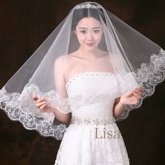 マリアベール　1.5m　レース 結婚式 花嫁 ウェディングベール オフホワイト