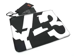 ■極美品■ Y-3 ワイスリー ヨウジヤマモト アディダス レザー ポーチ マルチケース 小物入れ メンズ ブラック系×ホワイト系 AZ8589