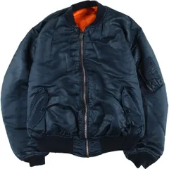 希少 USA製《ALPHA INDUSTRIES》MA-1(M)ネイビー 軍物｜ファッション