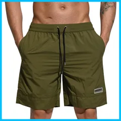 【数量限定】ボードショーツ スイムウェア 海水パンツ 水陸両用 サーフパンツ 速乾 ビーチパンツ メンズ 無地 水着 メッシュインナー [Hilarocky] おしゃれ