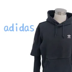adidas アディダス 綿混 インナーTシャツ付き パーカー Mサイズ 春 秋 冬