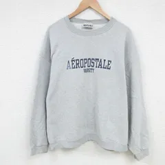 XL/古着 エアロポステール AEROPOSTALE 長袖 スウェット メンズ 00s ビッグロゴ 大きいサイズ クルーネック グレー 霜降り 25feb27 中古 スのサムネイル