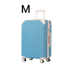 早い者勝ち🌟1点しかございません❗キャリーケース スーツケース　レディース Mサイズ 単品   LW753【単品、Mサイズ、スカイブルー】