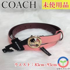 【未使用】 COACH ホースアンドキャリッジ ベルト ピンク ゴールドバックル コーチ ピンク ワインレッド レザー カジュアル レディース メンズ ユニセックス 男女兼用 馬車金具