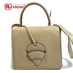 ロエベ バルセロナ 2WAY ショルダーバッグ ハンドバッグ レザー ベージュ