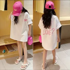 キッズ 半袖 tシャツ オーバーサイズ 韓国 子供服 オーバーサイズ ゆったり ダンス服 キッズダンス衣装 韓国子供服 キッズ Tシャツ カジュアル オーバーサイズ 女の子 Tシャツ ティーシャツ トップス サイドライン オーバーサイズ binglaner01