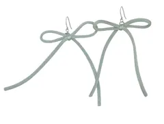 種類7:Sサイズ/ブルー/ピアス【ニッケルフリーフック】 イヤリング ピアス レディース リボン バレエコア ロング 華奢 ゆれる ぶら下がり ニッケルフリー ゴールド シルバー ピンクゴールド シンプル ギフト 金属アレルギー対応 カジュアル フォーマル 華